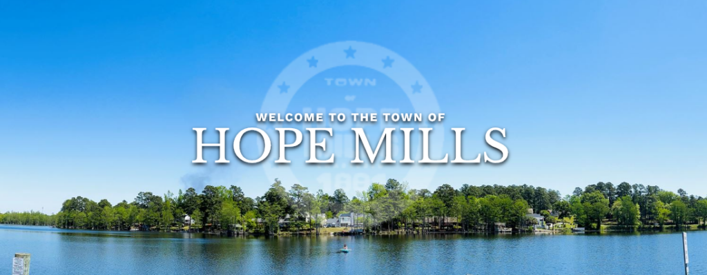 The beautiful lake in the town of hope mills.